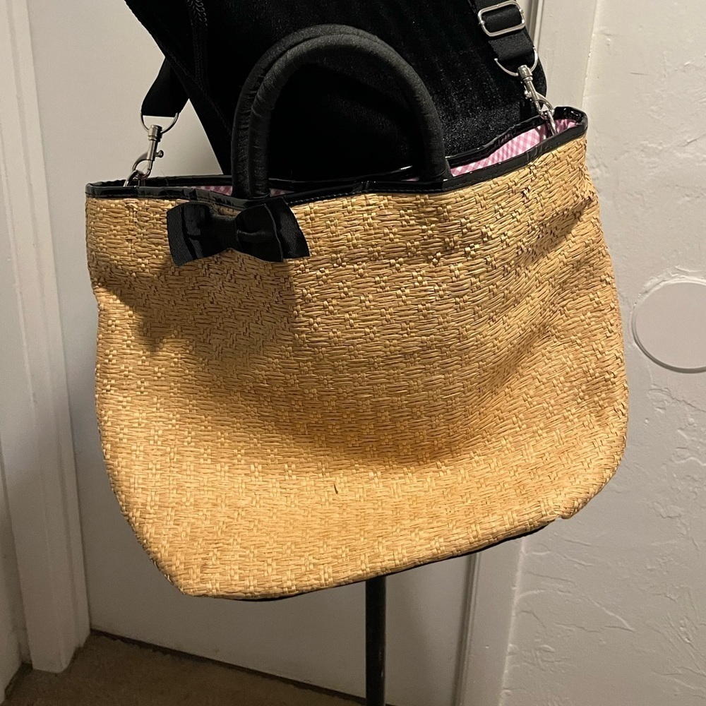 NWT VIP Bath and Body Works Woven Straw Tote- Large - Picture 2 of 9